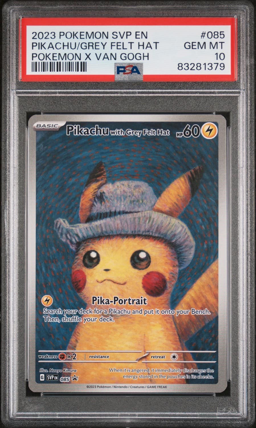 Pikachu/grey Felt Hat