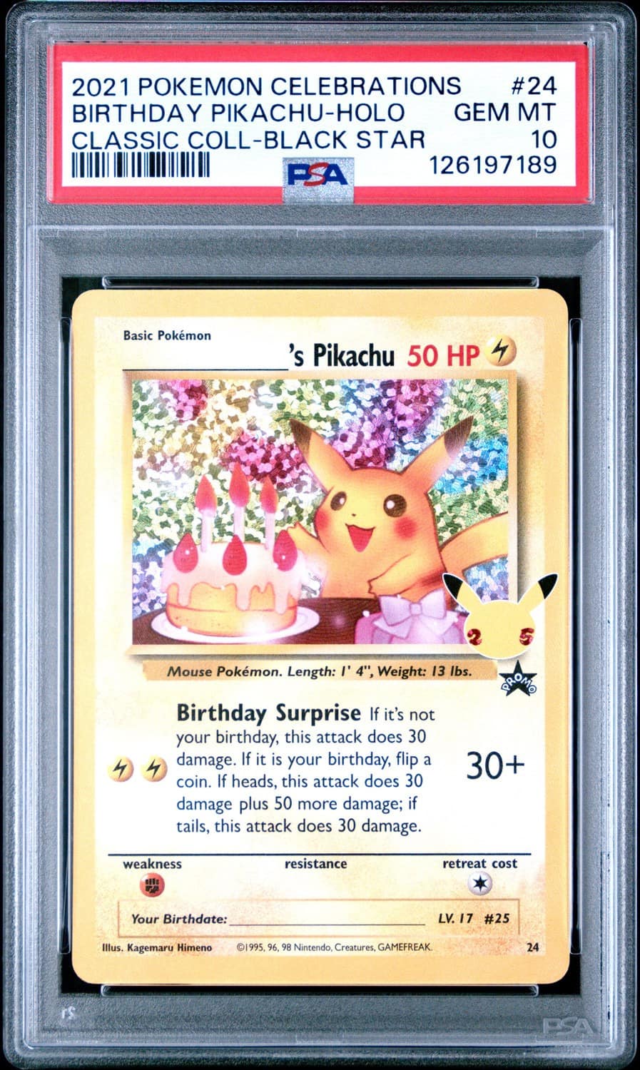 _____'S Pikachu Stamp [25th Anniversary] Textured Confetti Holo