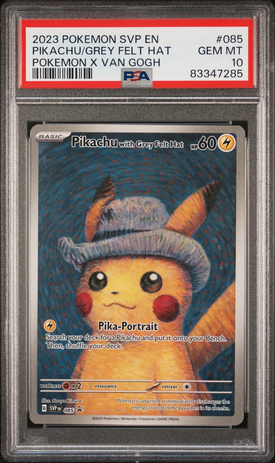 Pikachu/grey Felt Hat
