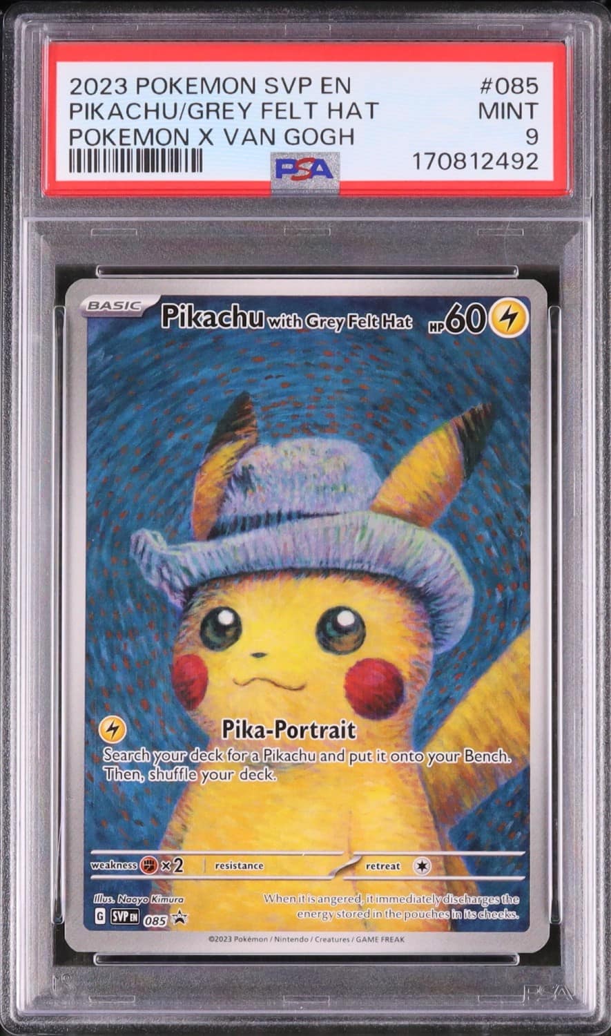Pikachu/grey Felt Hat