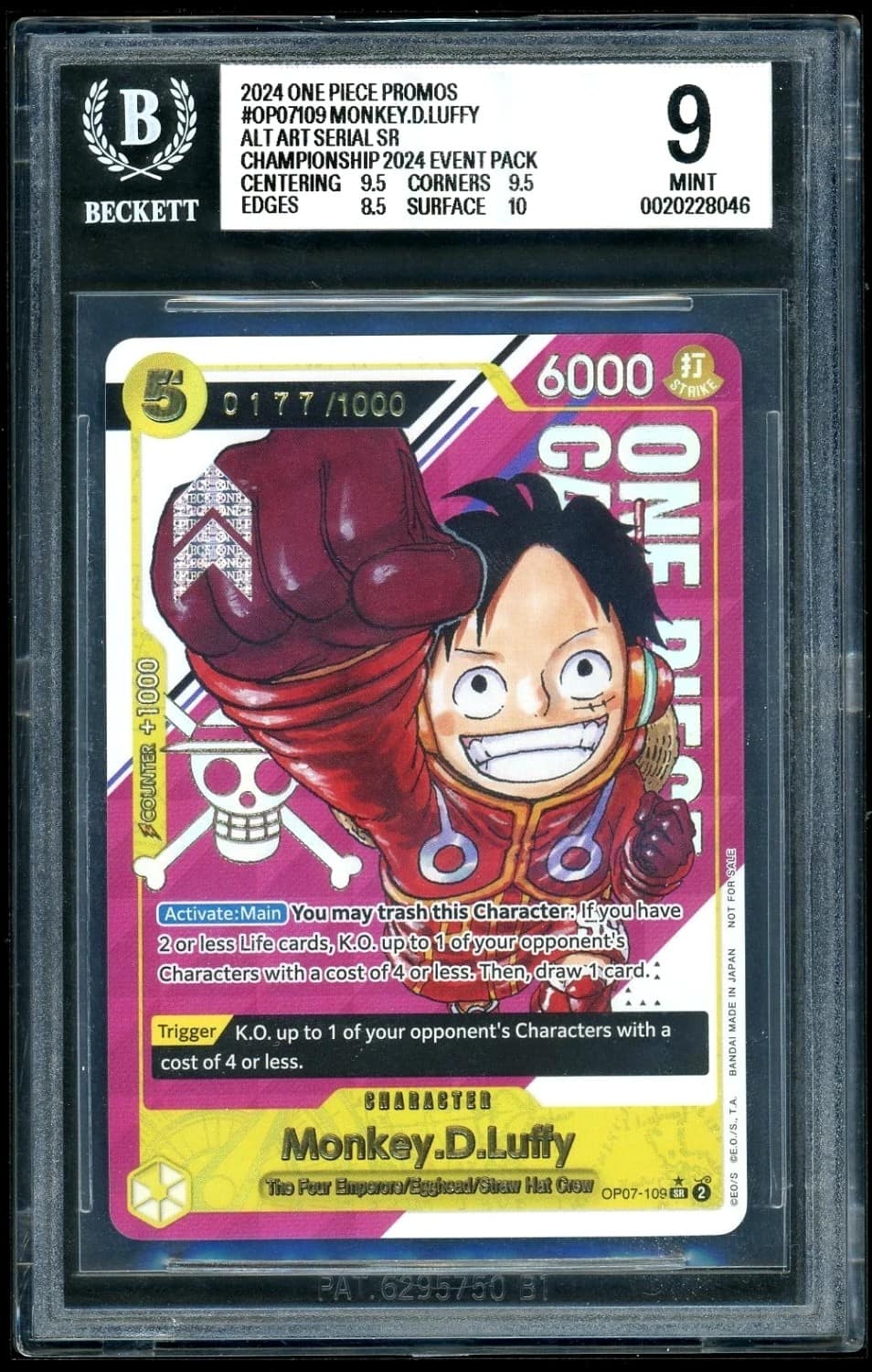 Monkey.d.luffy Serial Alt Art Sr/(championship 2024 Event Pack)