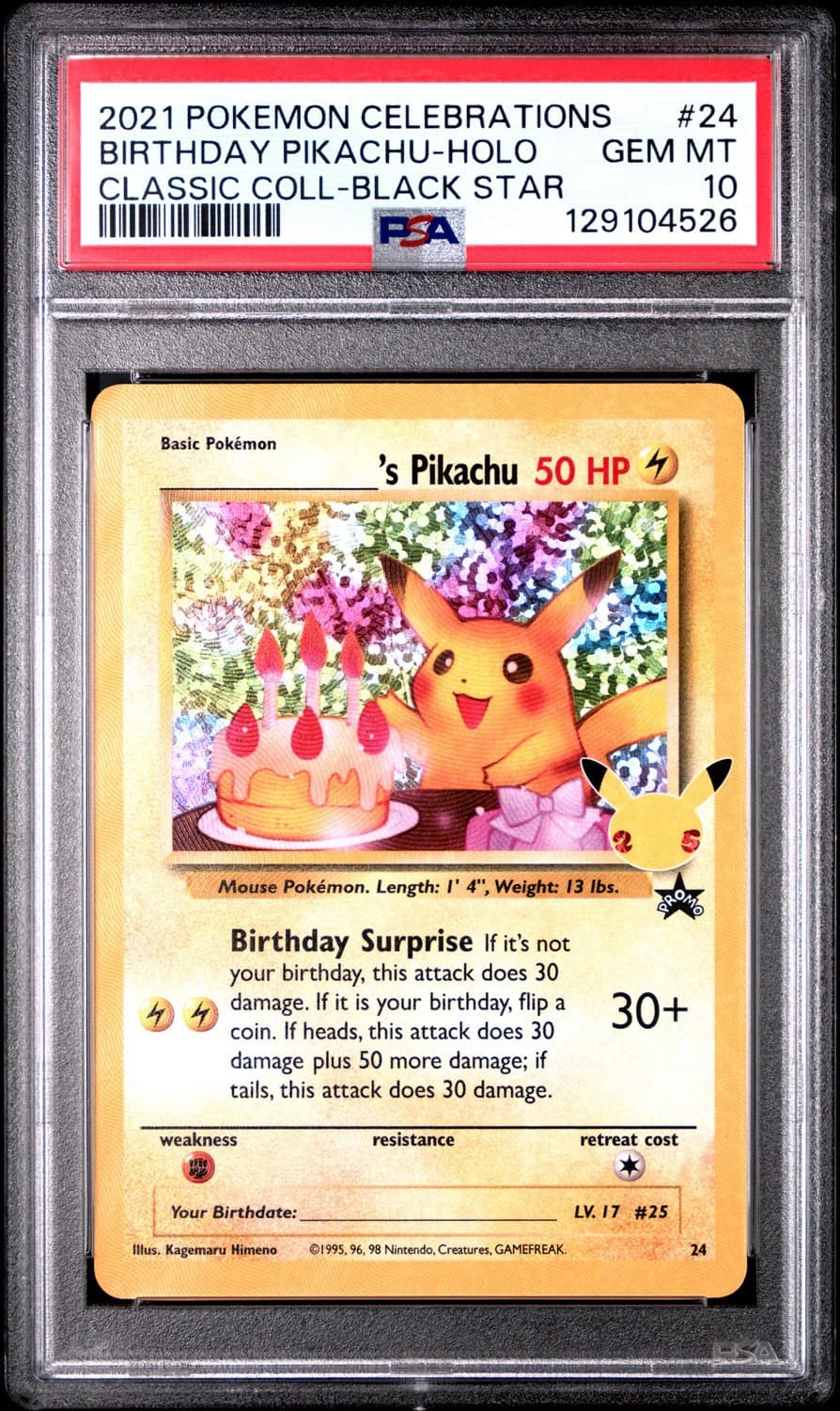 _____'S Pikachu Stamp [25th Anniversary] Textured Confetti Holo