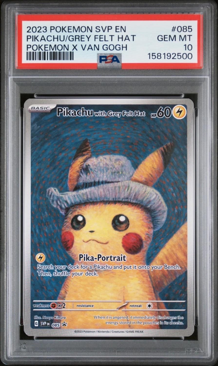 Pikachu/grey Felt Hat