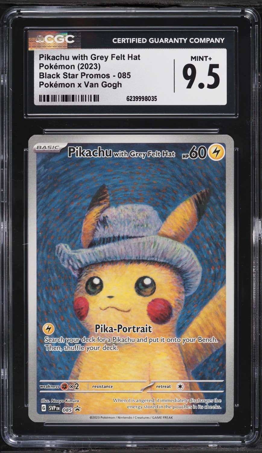 Pikachu/grey Felt Hat