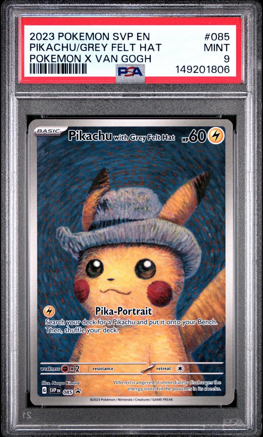Pikachu/grey Felt Hat