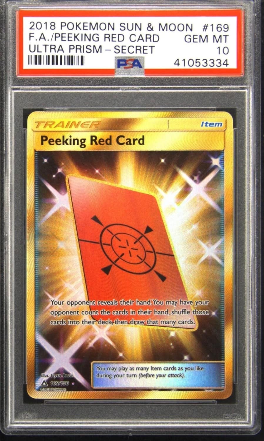 Peeking Red Card