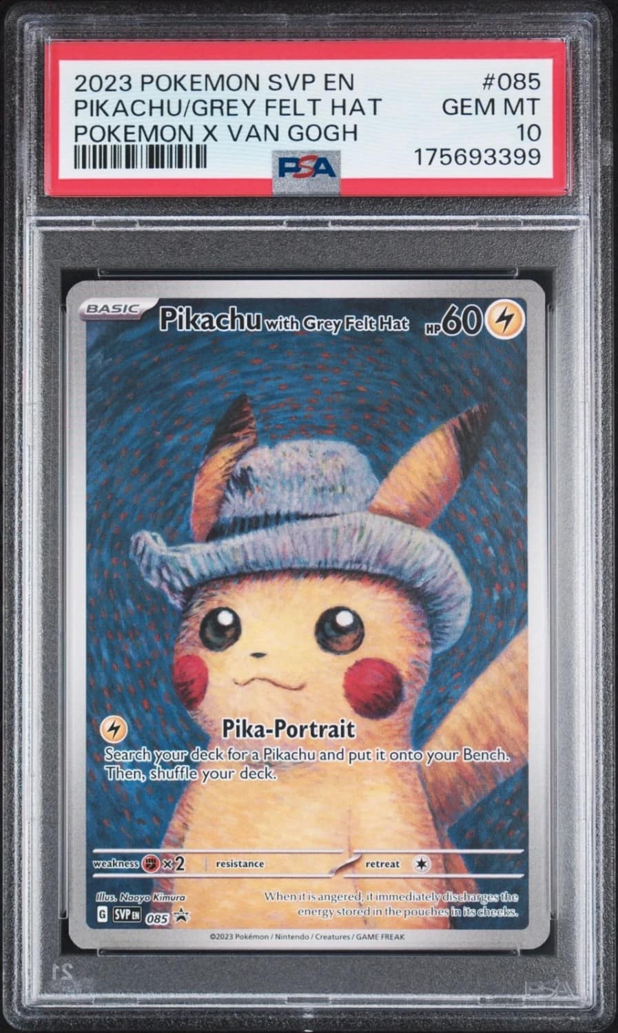 Pikachu/grey Felt Hat