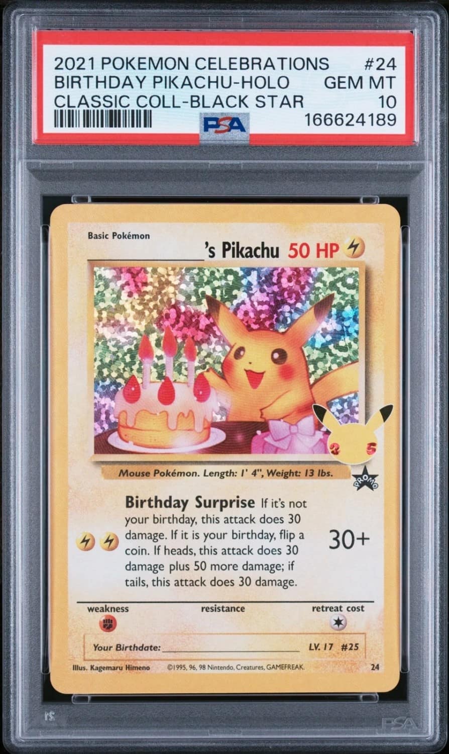 _____'S Pikachu Stamp [25th Anniversary] Textured Confetti Holo