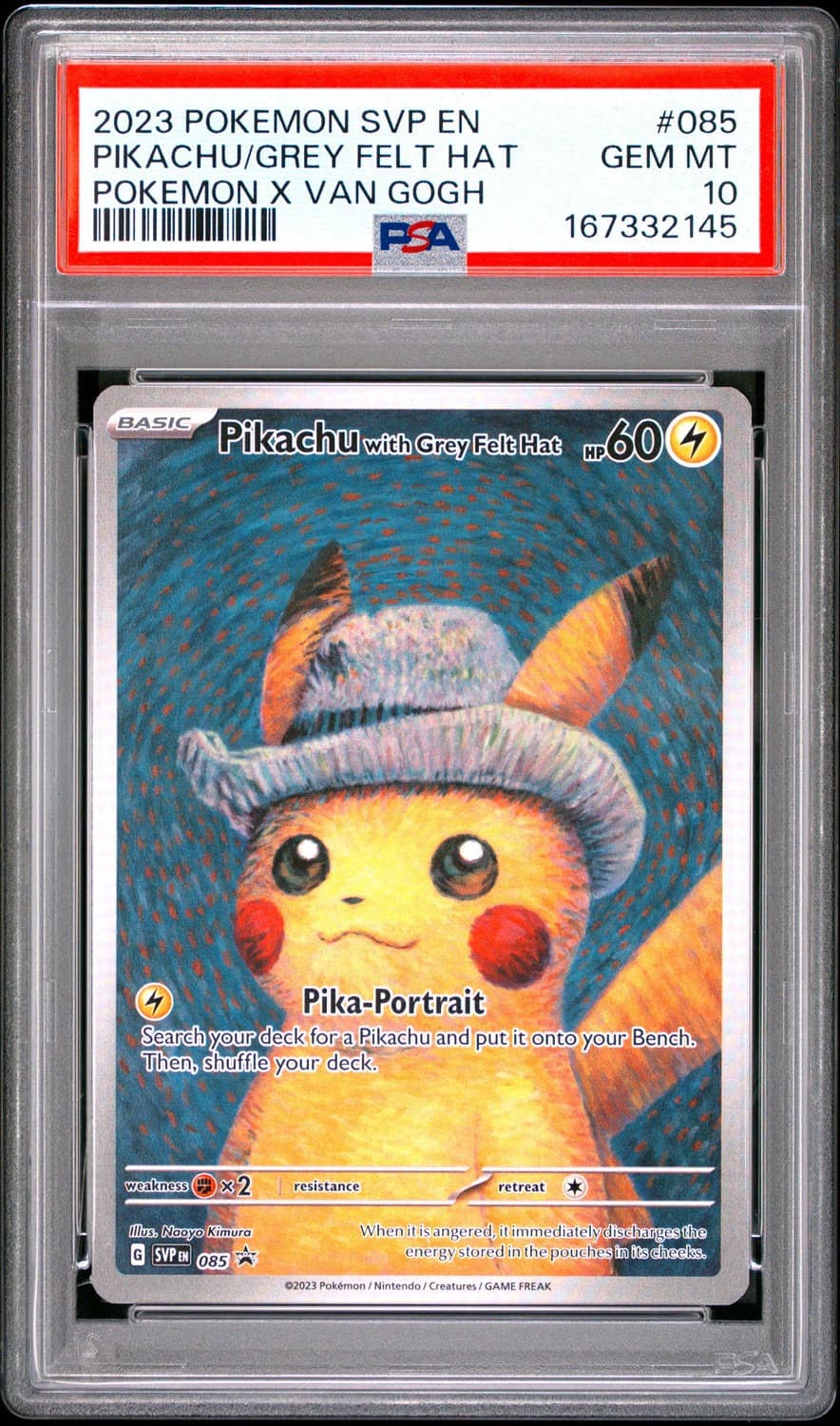 Pikachu/grey Felt Hat