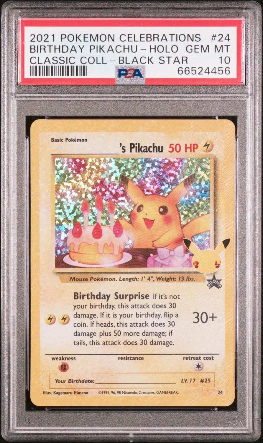 _____'S Pikachu Stamp [25th Anniversary] Textured Confetti Holo