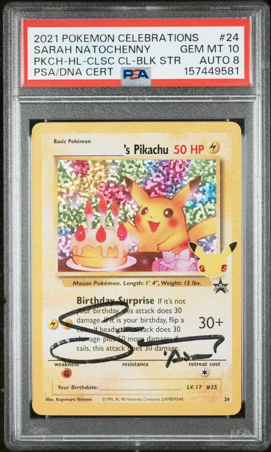 _____'S Pikachu Stamp [25th Anniversary] Textured Confetti Holo