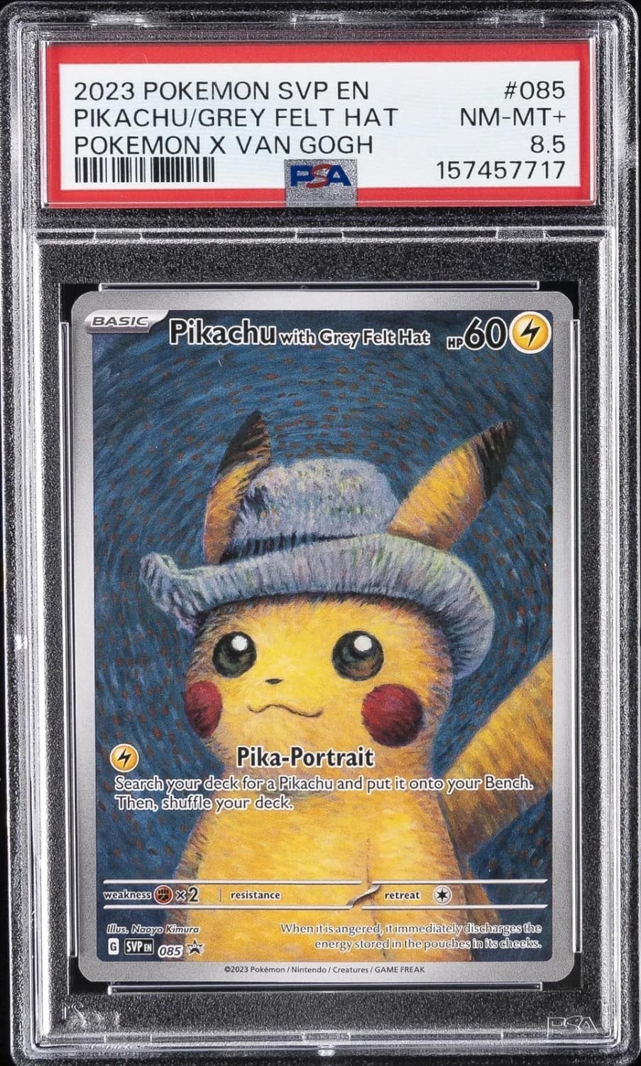 Pikachu/grey Felt Hat