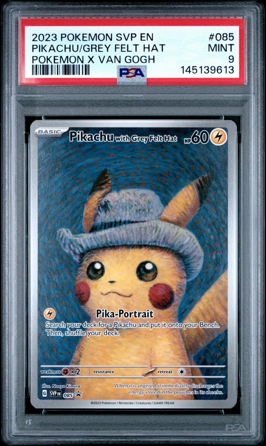 Pikachu/grey Felt Hat