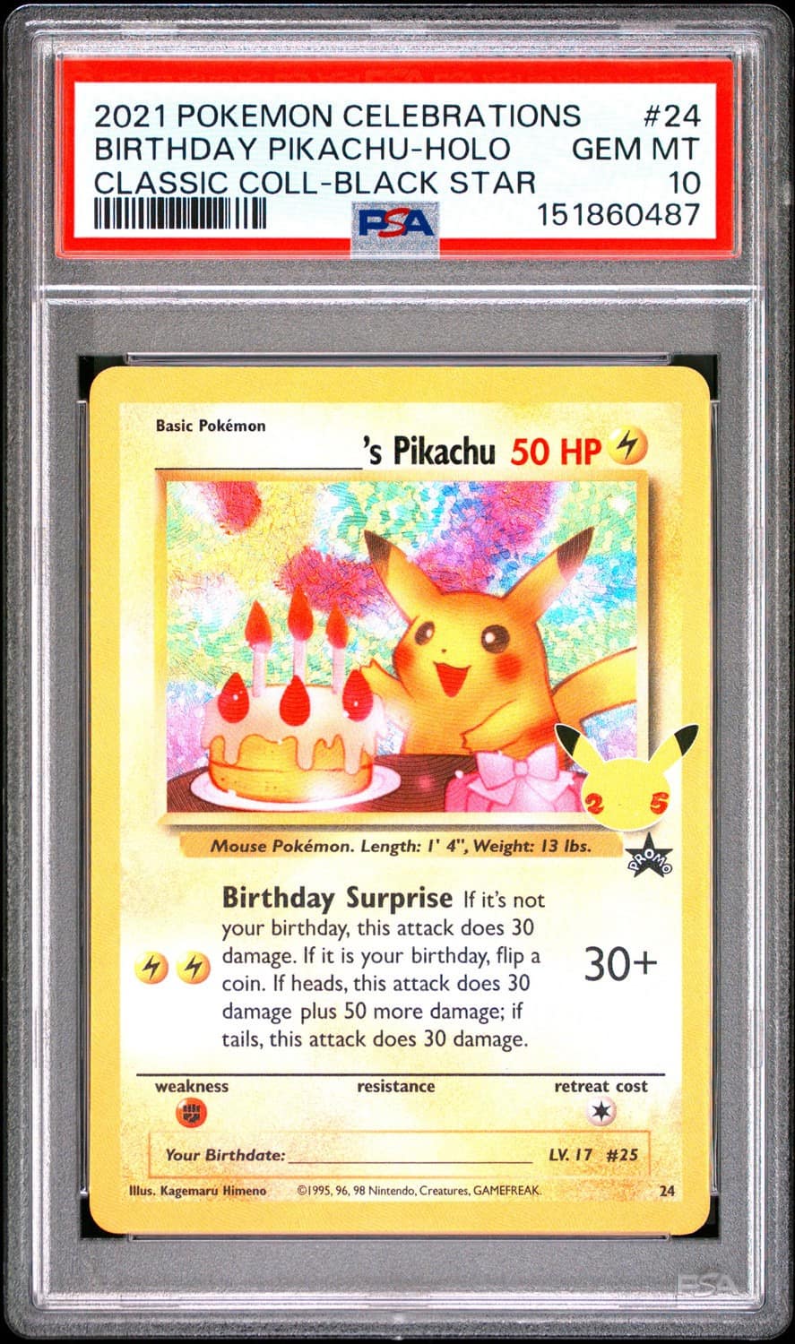 _____'S Pikachu Stamp [25th Anniversary] Textured Confetti Holo