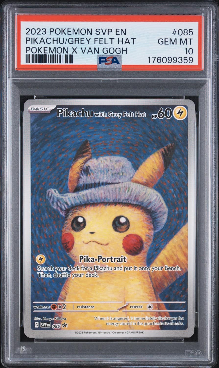 Pikachu/grey Felt Hat