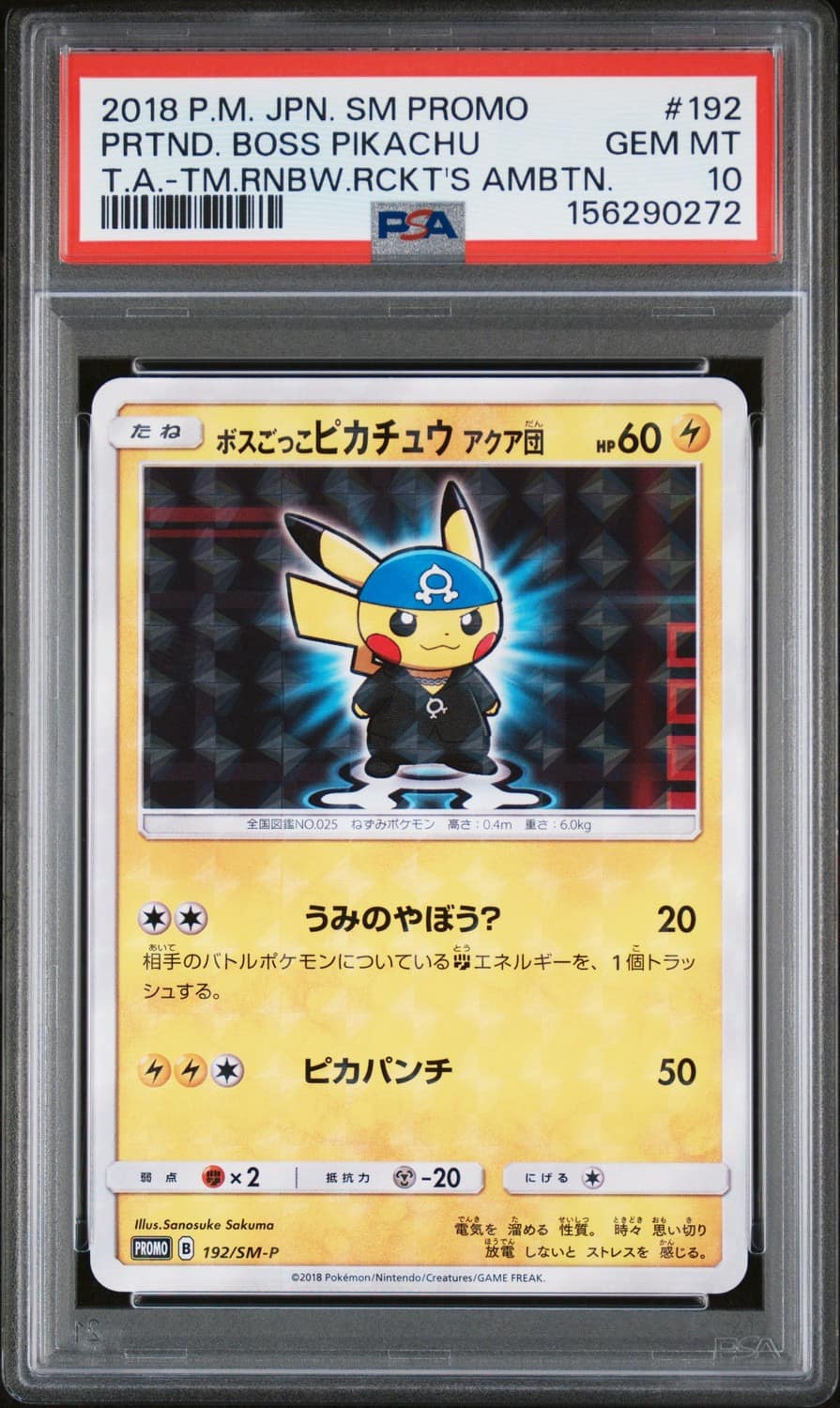 Pretend Boss Pikachu Team Aqua