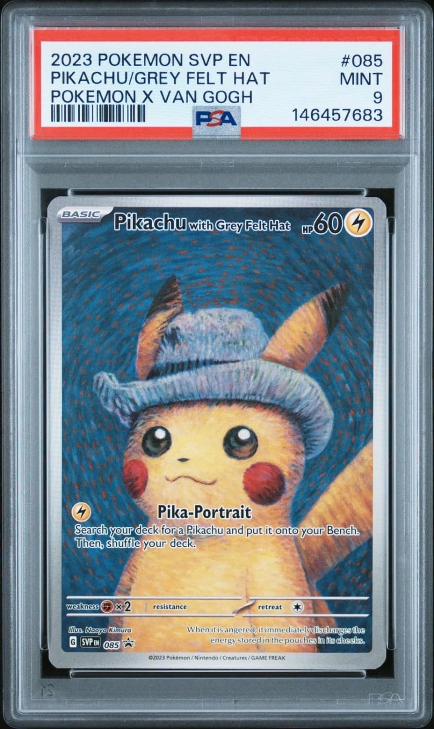 Pikachu/grey Felt Hat