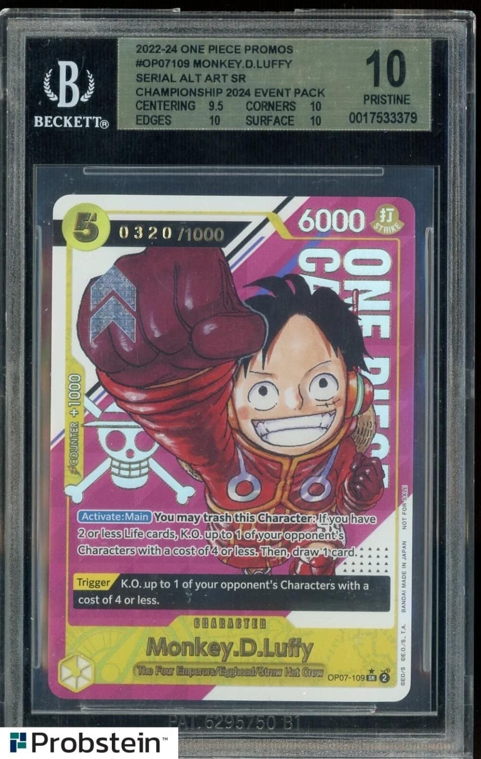 Monkey.d.luffy Serial Alt Art Sr/(championship 2024 Event Pack)