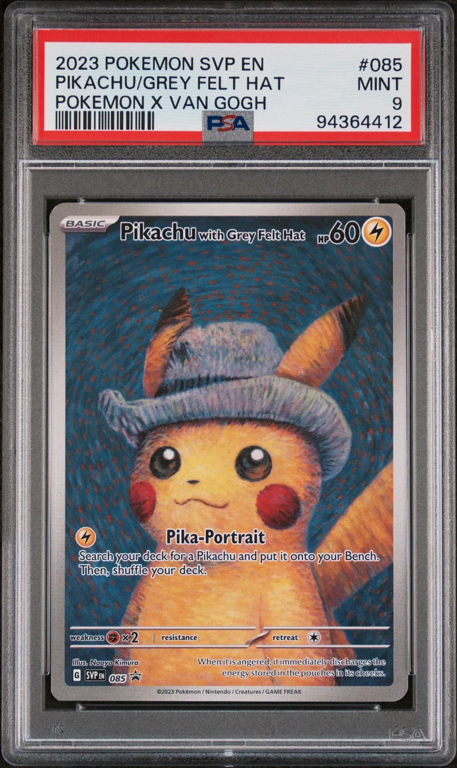 Pikachu/grey Felt Hat
