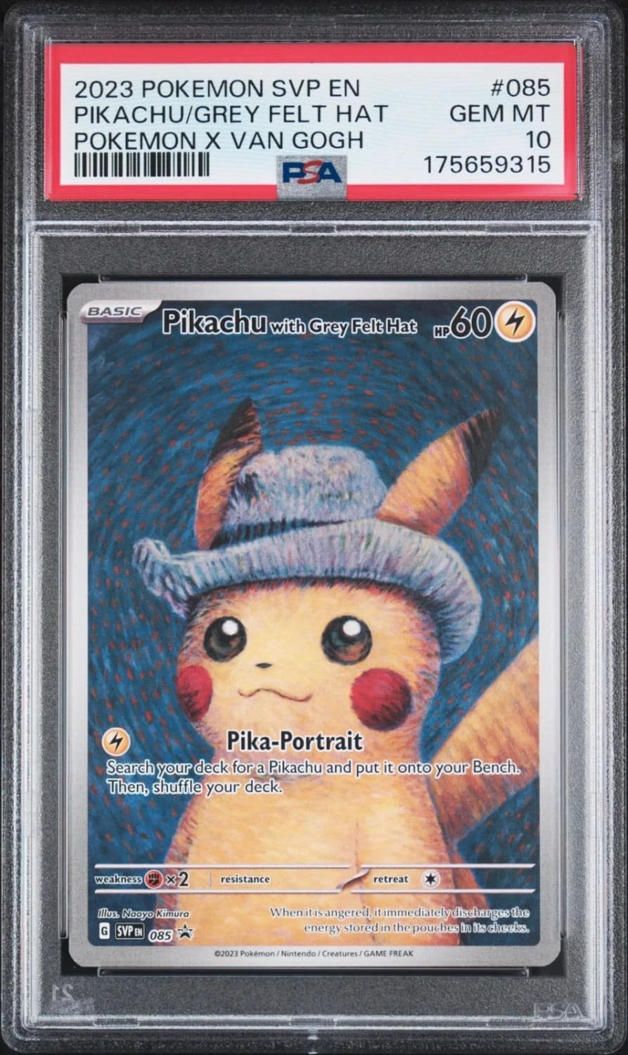 Pikachu/grey Felt Hat
