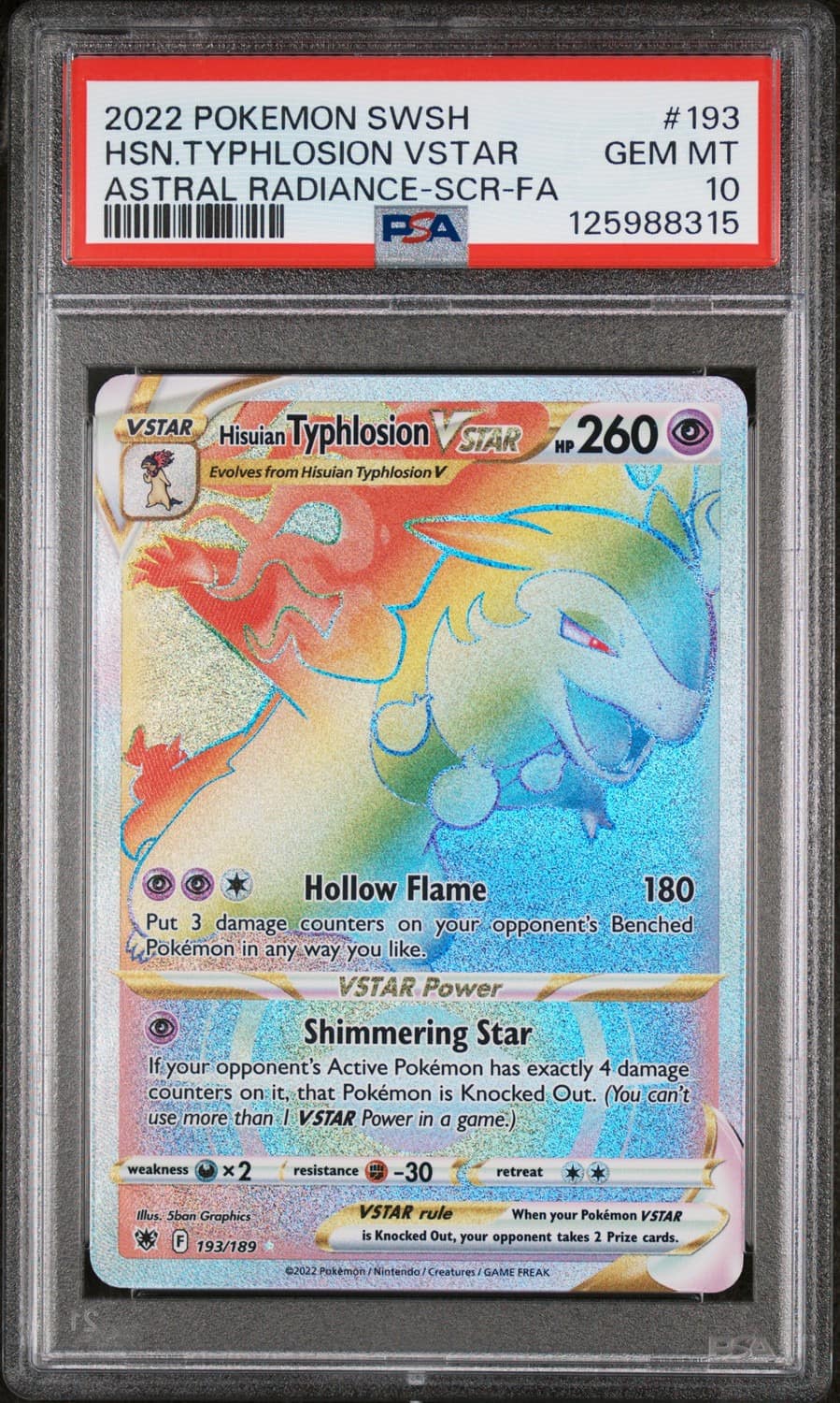 Hisuian Typhlosion Vstar