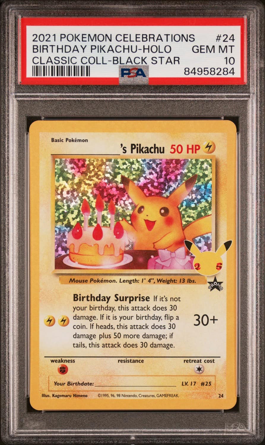 _____'S Pikachu Stamp [25th Anniversary] Textured Confetti Holo