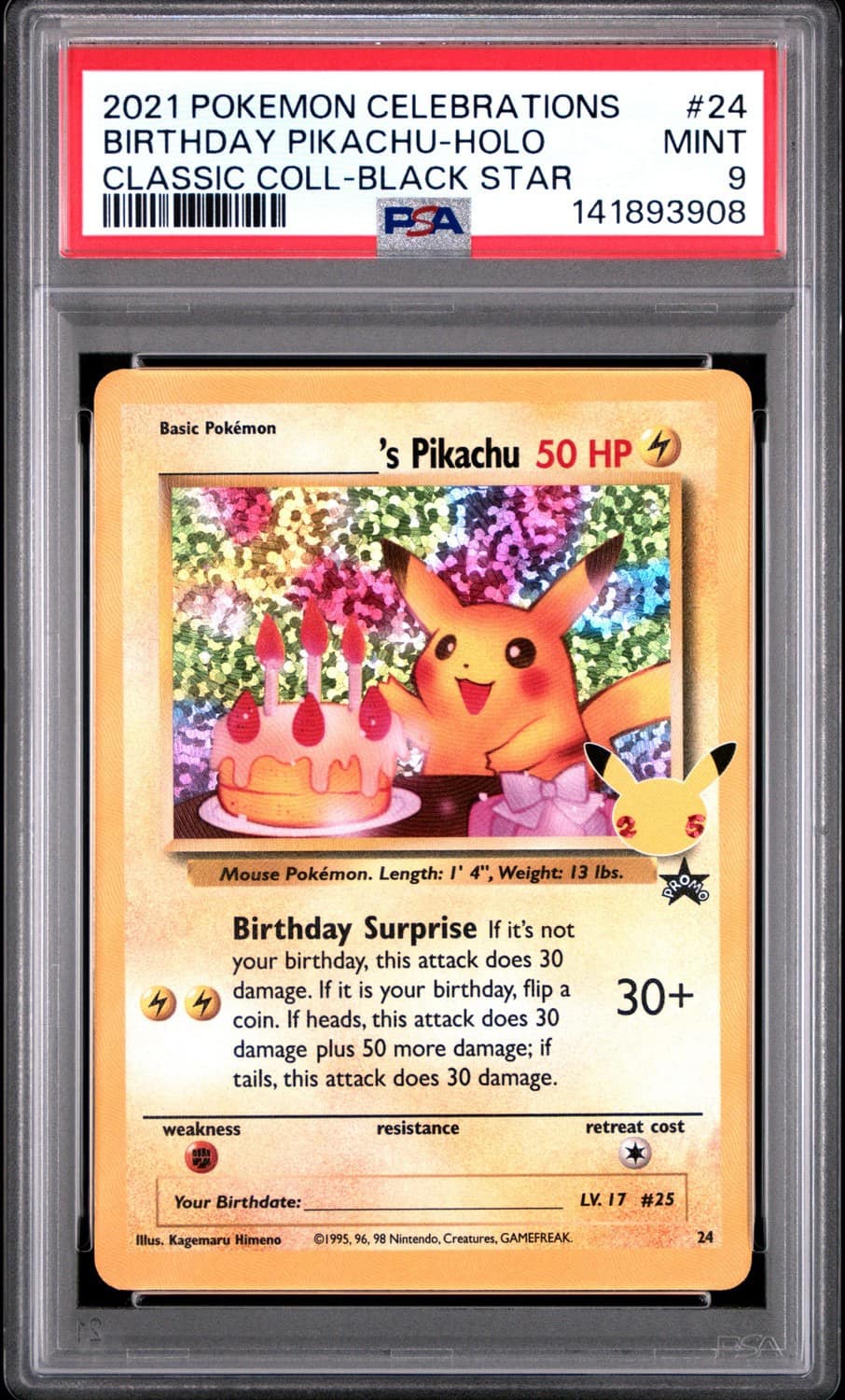 _____'S Pikachu Stamp [25th Anniversary] Textured Confetti Holo