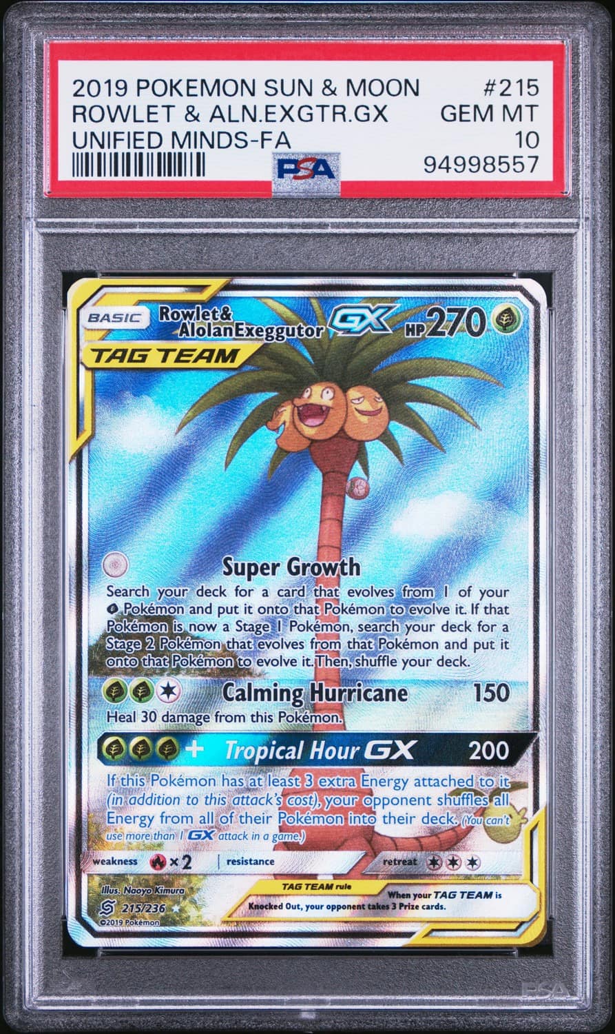 Rowlet & Alolan Exeggutor Gx