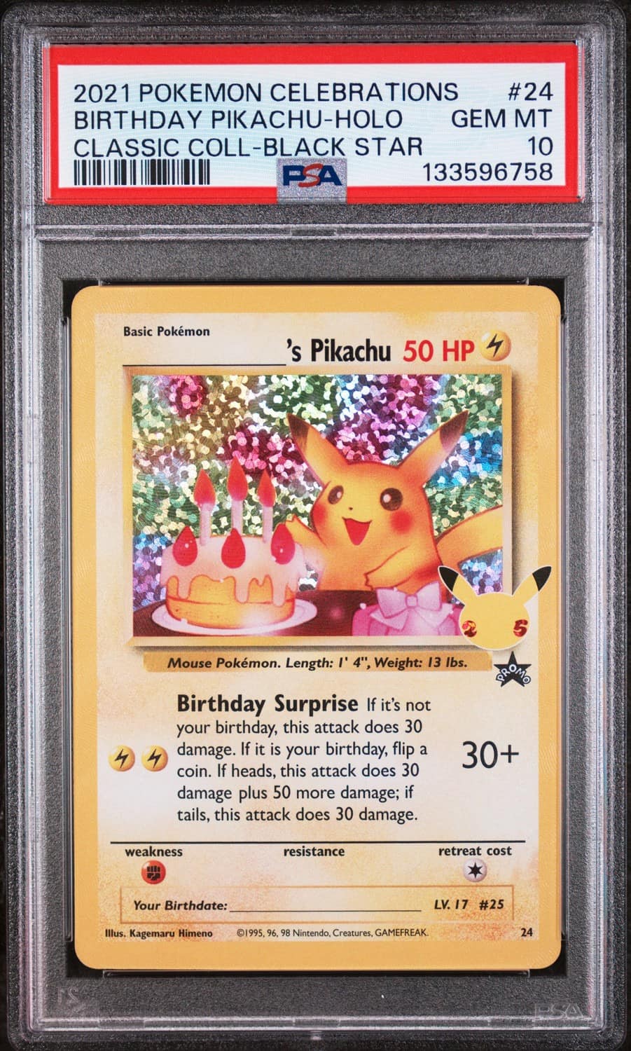 _____'S Pikachu Stamp [25th Anniversary] Textured Confetti Holo