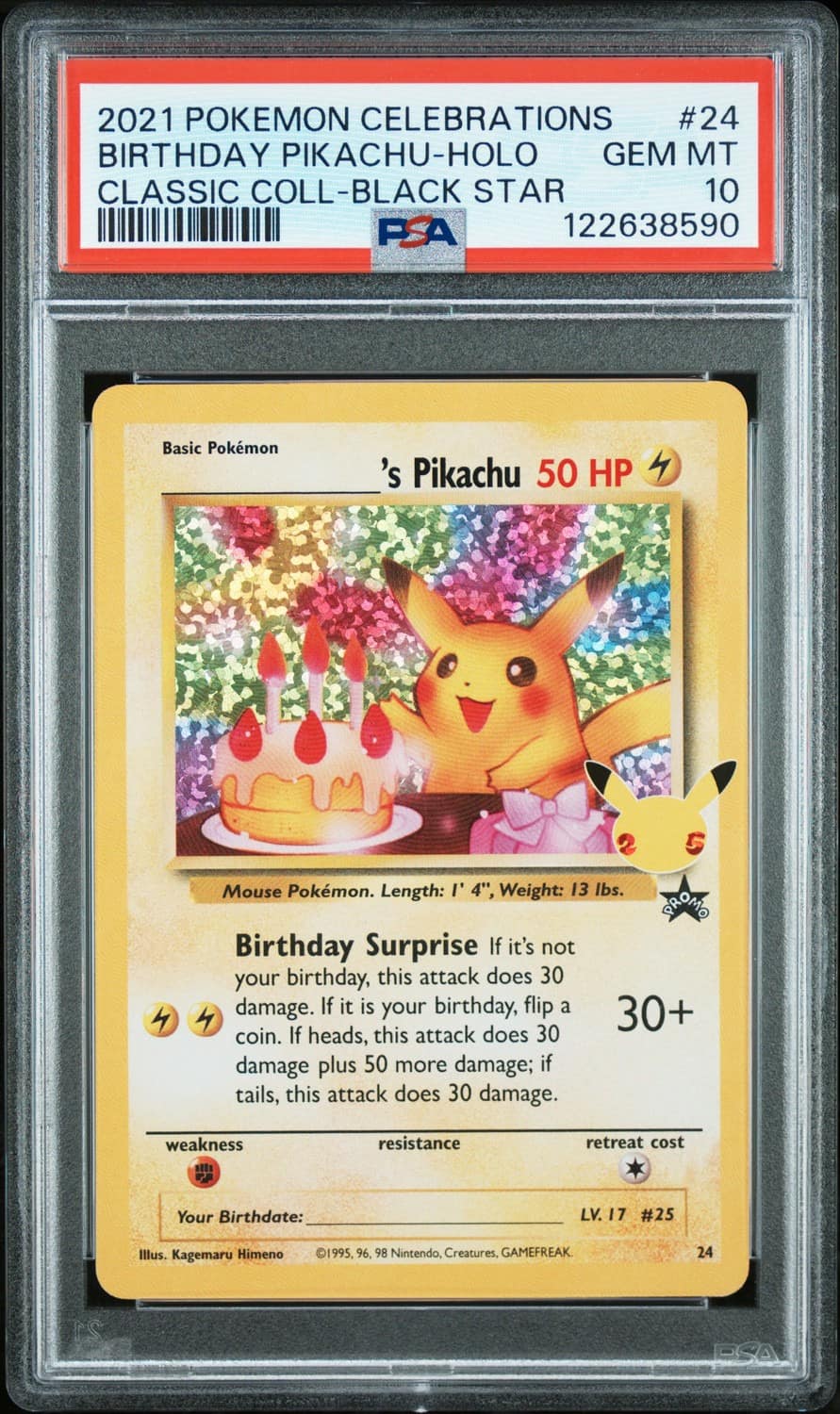 _____'S Pikachu Stamp [25th Anniversary] Textured Confetti Holo