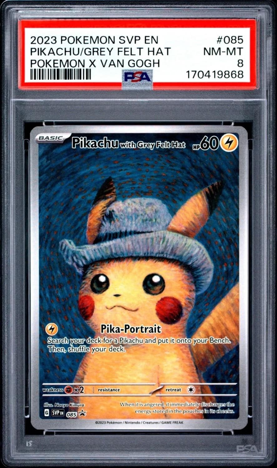 Pikachu/grey Felt Hat