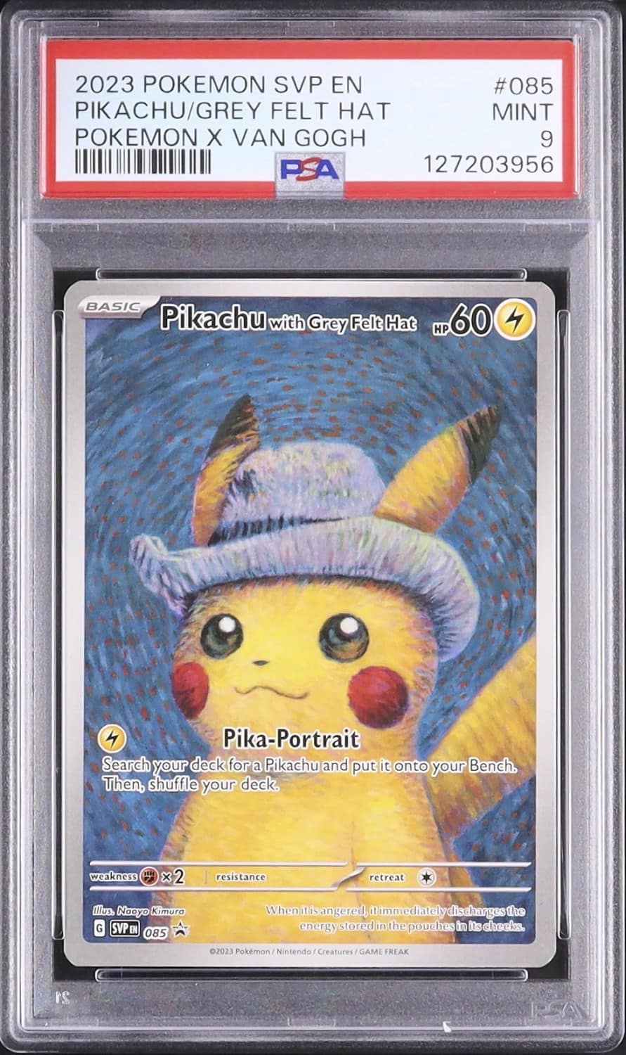 Pikachu/grey Felt Hat