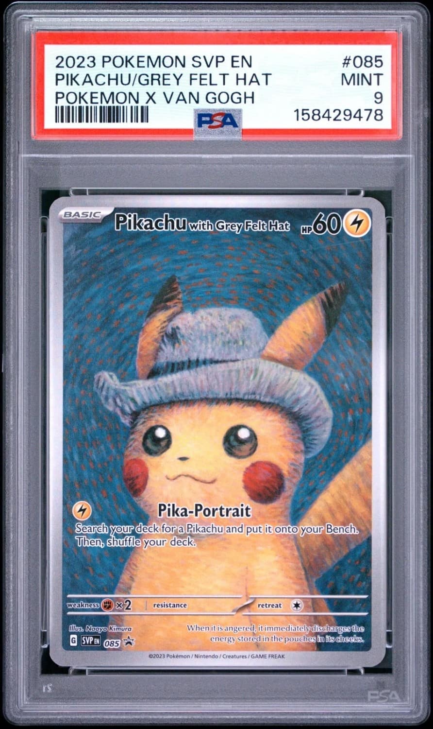 Pikachu/grey Felt Hat