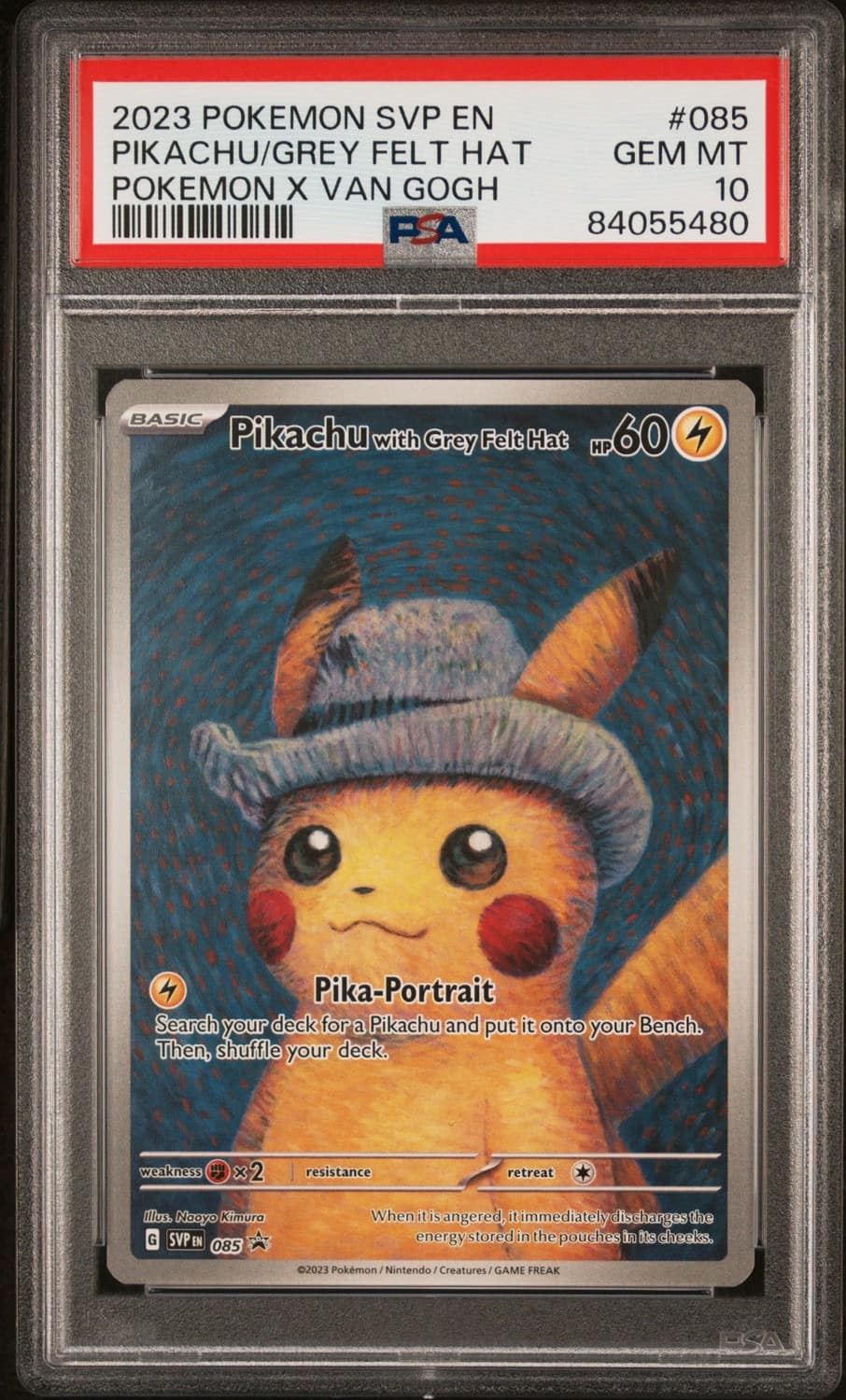 Pikachu/grey Felt Hat