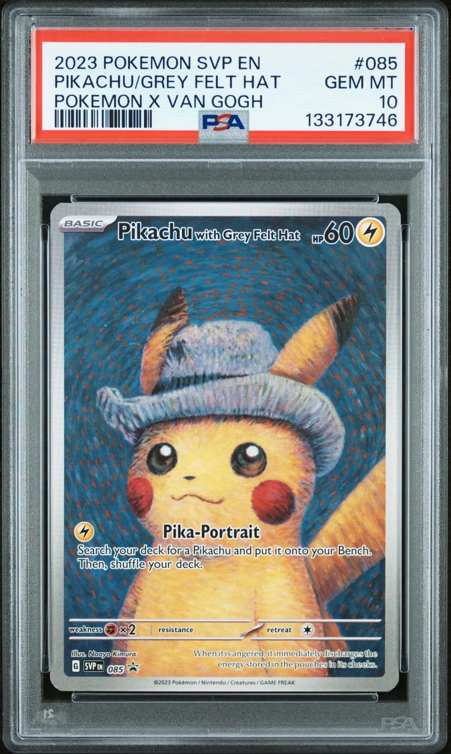 Pikachu/grey Felt Hat