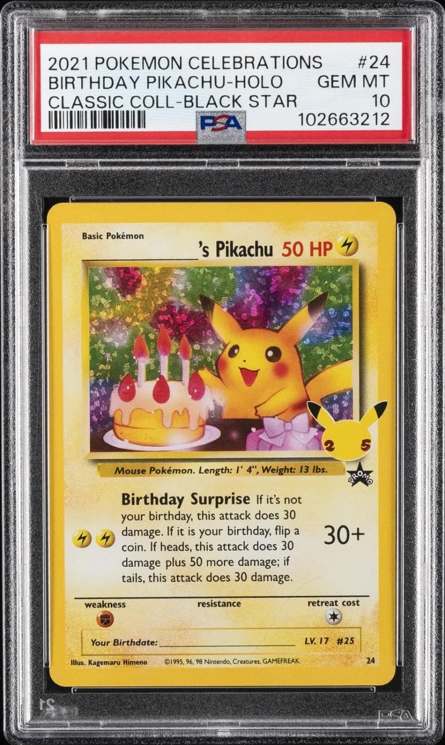 _____'S Pikachu Stamp [25th Anniversary] Textured Confetti Holo