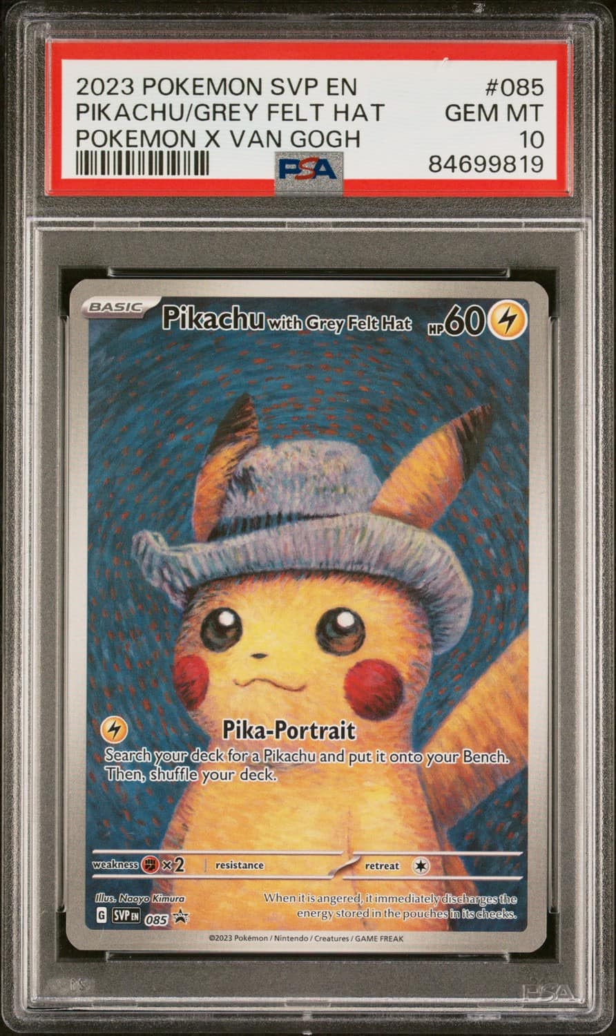 Pikachu/grey Felt Hat