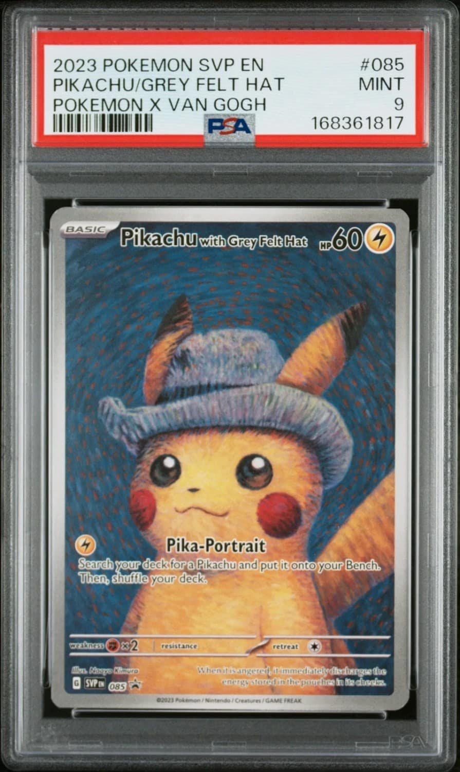 Pikachu/grey Felt Hat