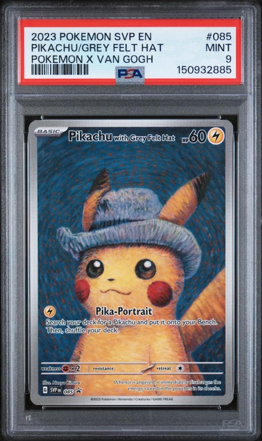Pikachu/grey Felt Hat