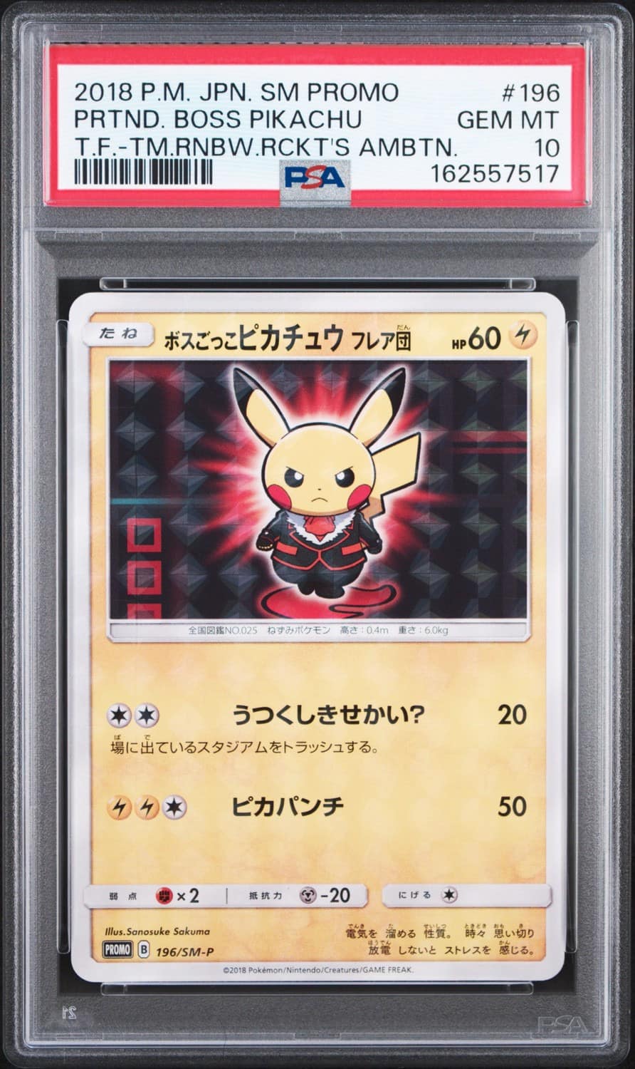 Pretend Boss Pikachu Team Flare