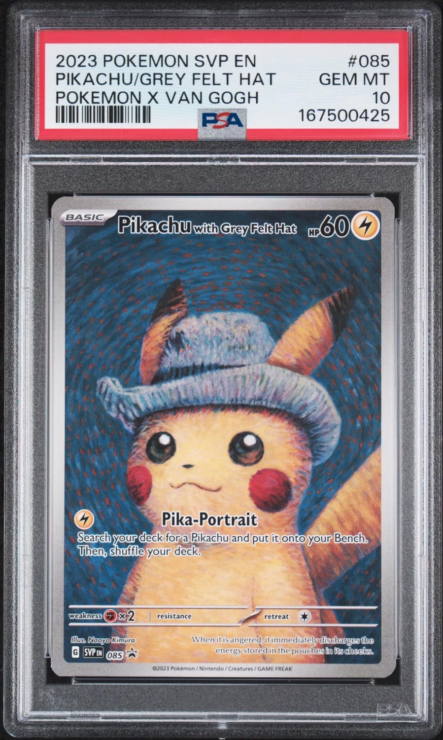 Pikachu/grey Felt Hat
