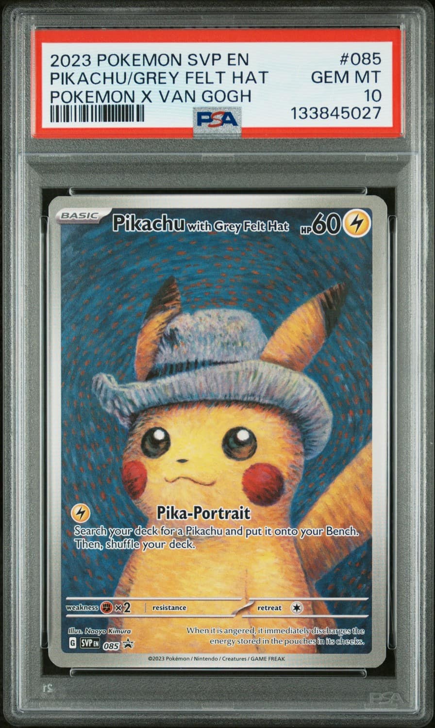 Pikachu/grey Felt Hat