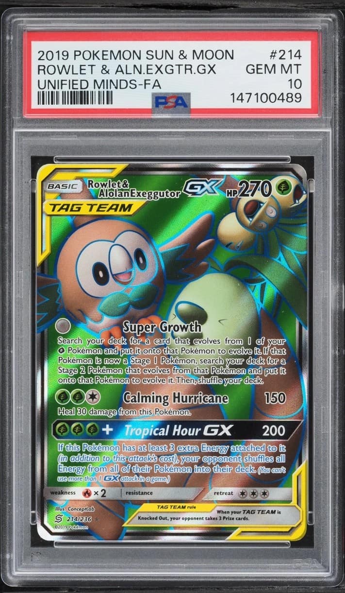 Rowlet & Alolan Exeggutor Gx