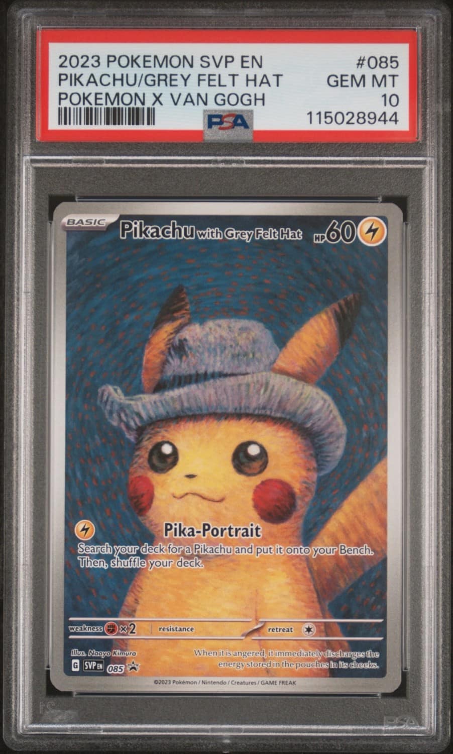 Pikachu/grey Felt Hat