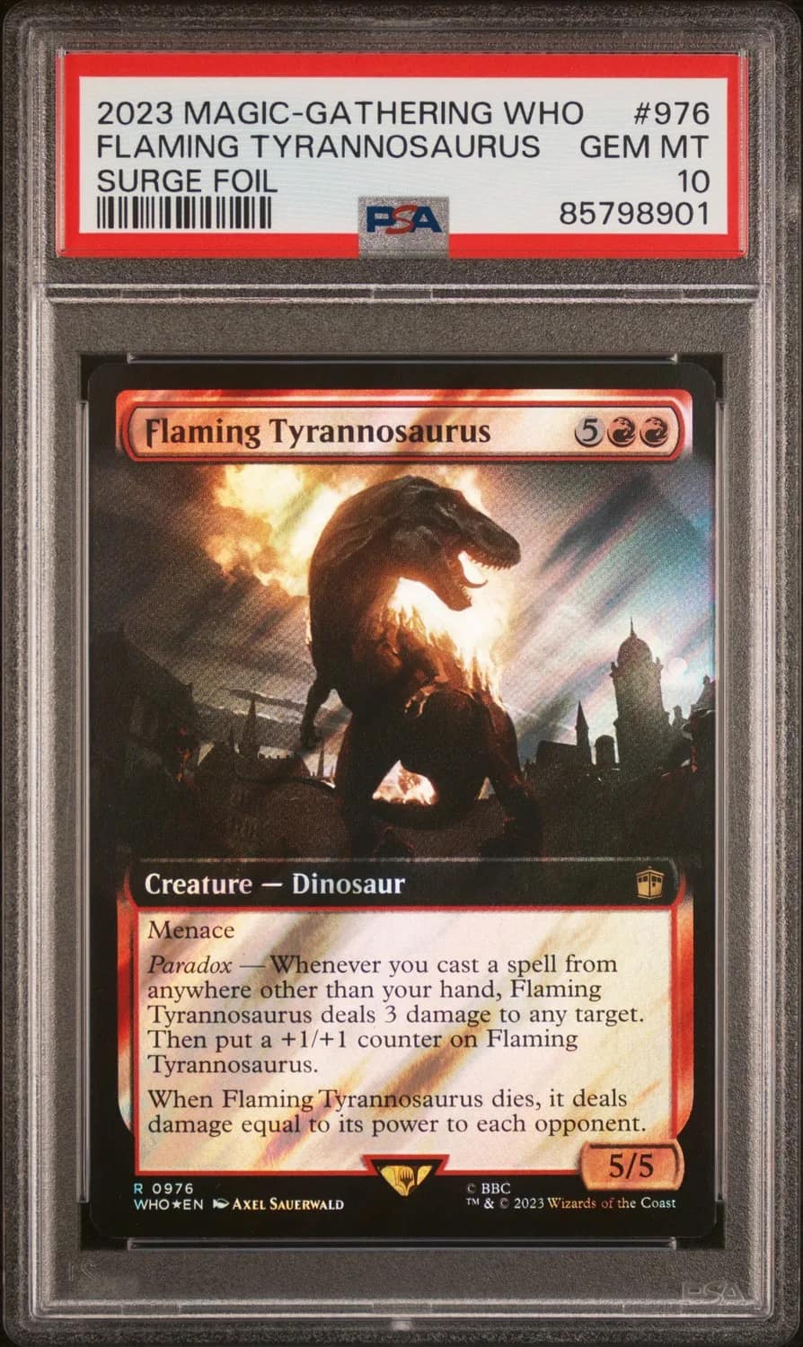 Flaming Tyrannosaurus