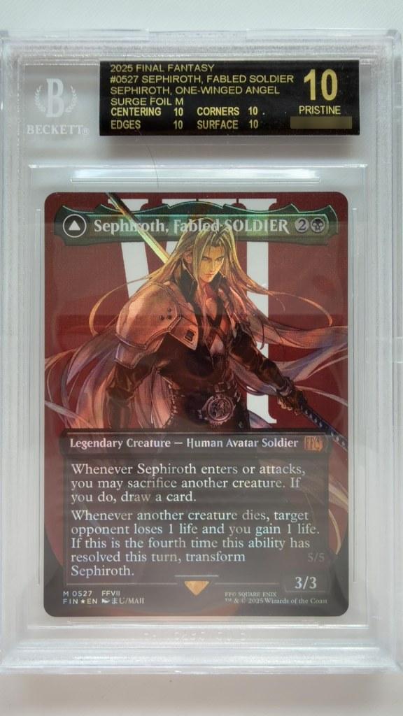 Sephiroth, Fabled Soldier // Sephiroth, One-Winged Angel Borderless Surge Foil M