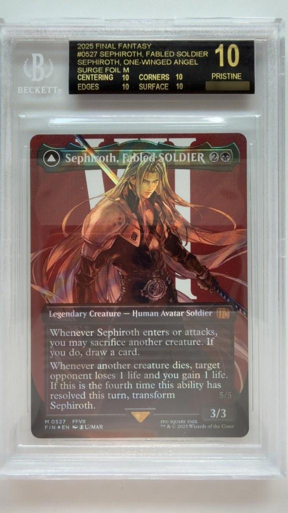 Sephiroth, Fabled Soldier // Sephiroth, One-Winged Angel Borderless Surge Foil M