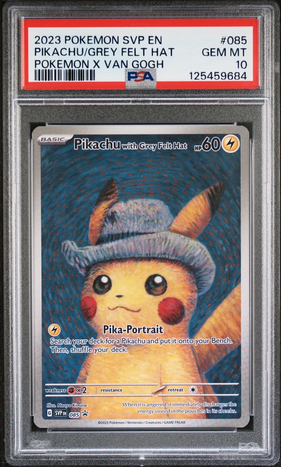 Pikachu/grey Felt Hat
