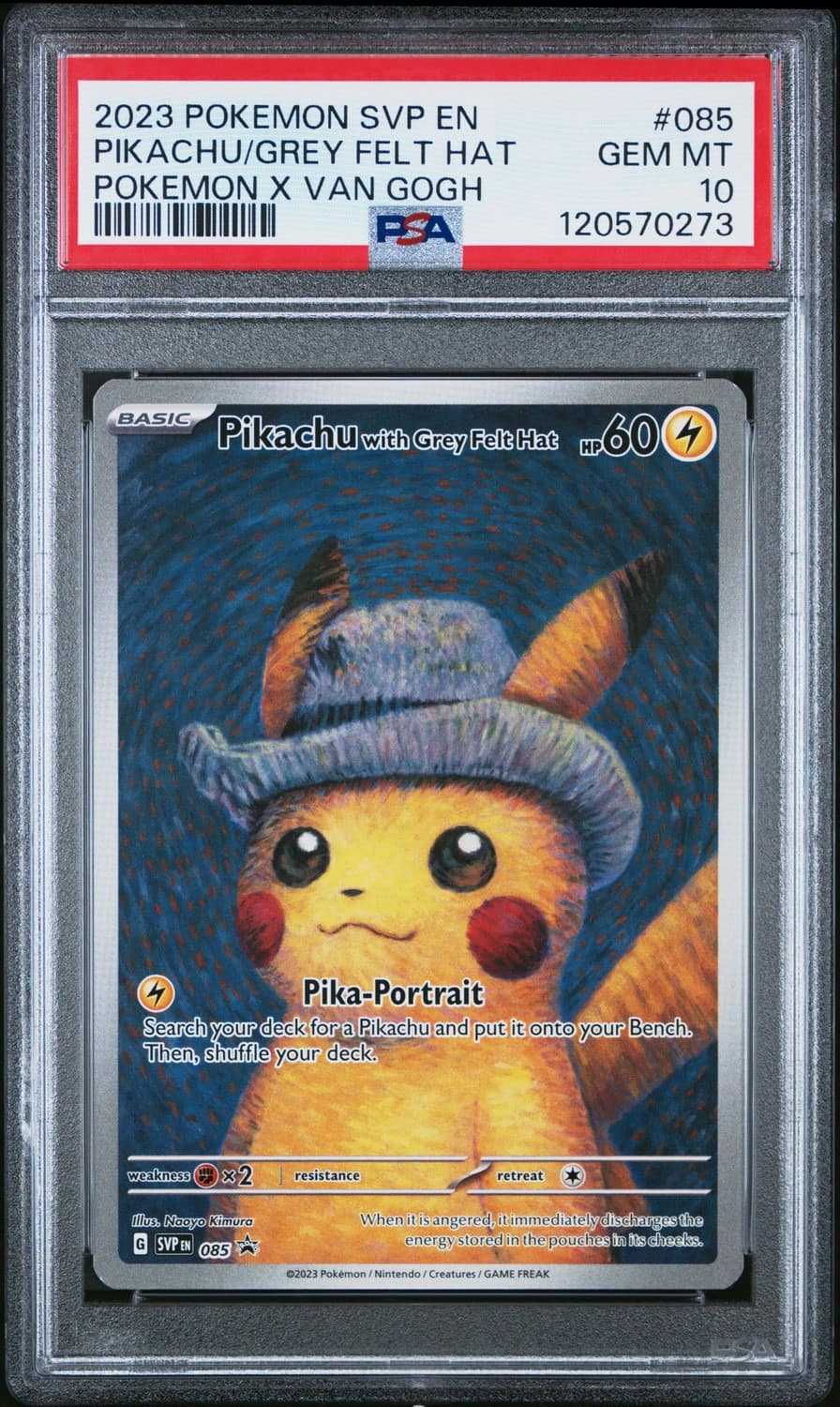 Pikachu/grey Felt Hat