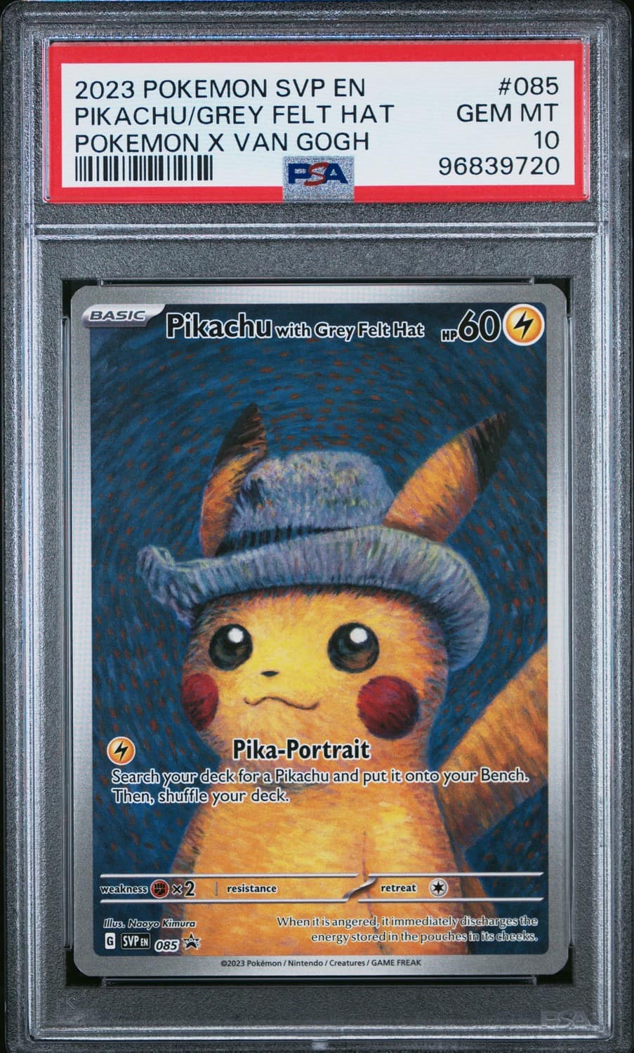 Pikachu/grey Felt Hat
